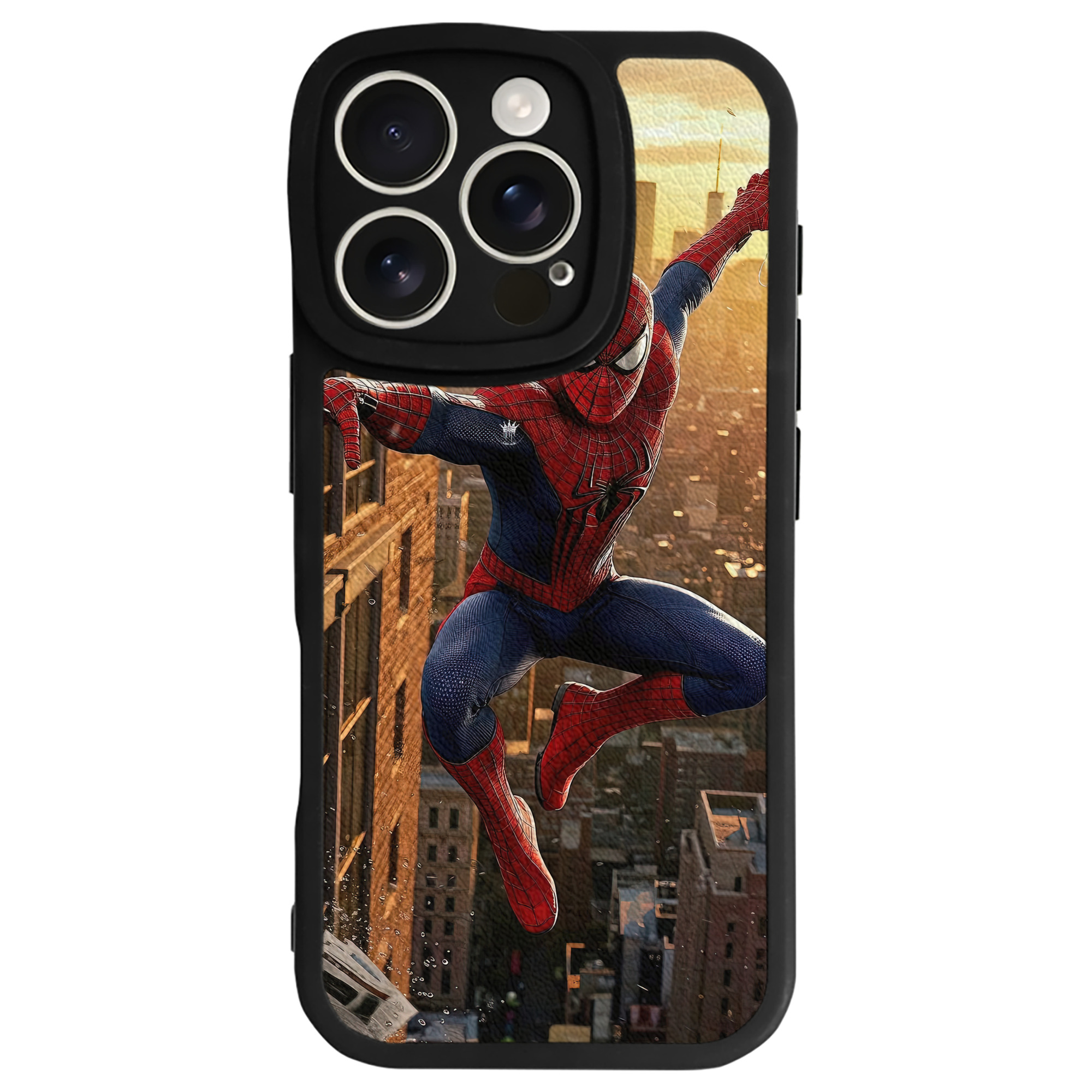 （画像用） Spider Man スパイダーマン 【iPhone 16シリーズ対応】シリコンスマホケース（レザー調） 材質：シリコン